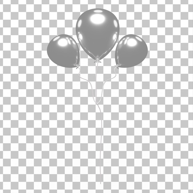 3d white balloons