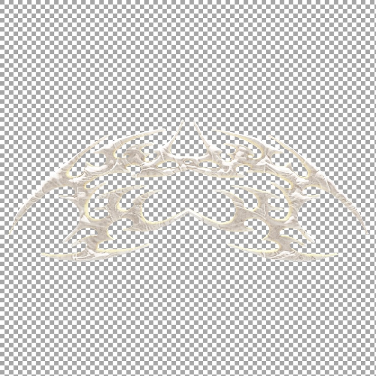 PSD 3d 白色骨頭網絡象徵元素
