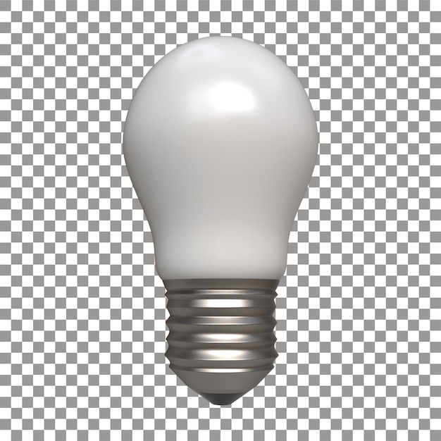 3D White Bulb Realistic Rendering Illuminating Precision