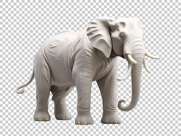 PSD 3d white elephant png