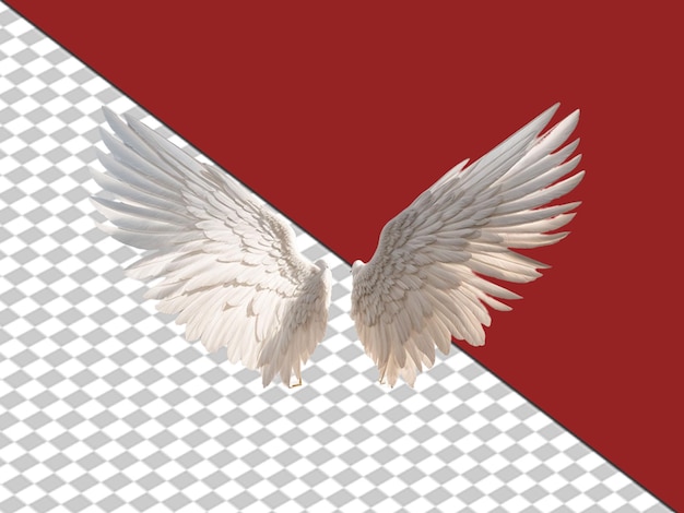 Белые крылья на белом фоне