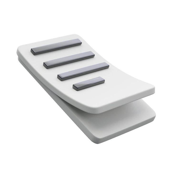 PSD 3d white sheet of paper document office with strokes logo icon management efficient work