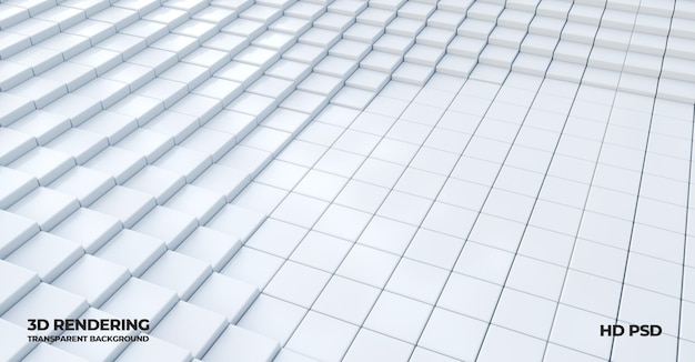 3d White Wall Tiles Abstract Square Tech achtergrond