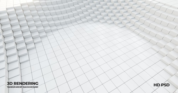 3d White Wall Tiles Abstract Square Tech achtergrond