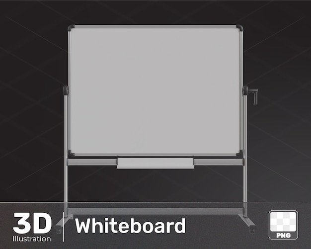 3d Whiteboard render for mockup