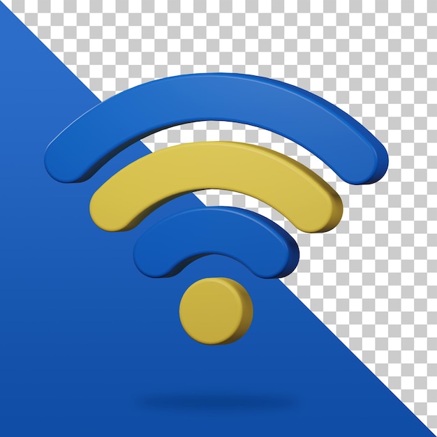 3d wifi icon illustration 3d rendering premium psd