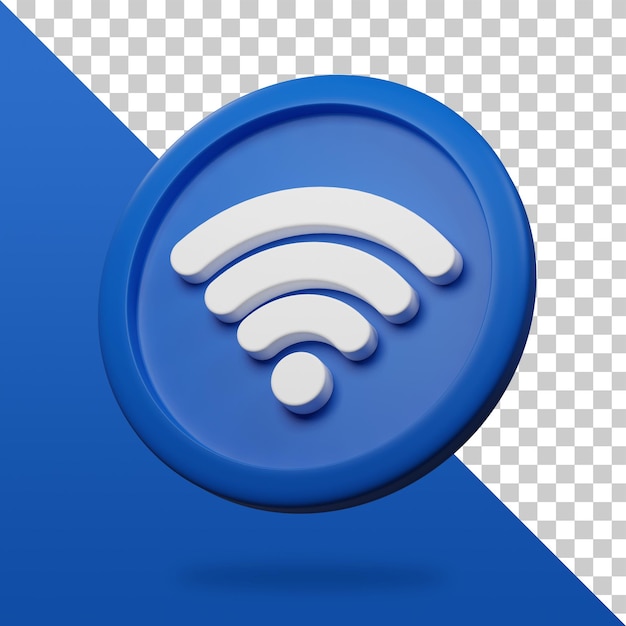 3d wifi icon illustration 3d rendering premium psd