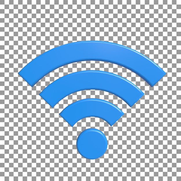 PSD 3d wifi-signaalpictogram dat u in drie dimensies verbindt