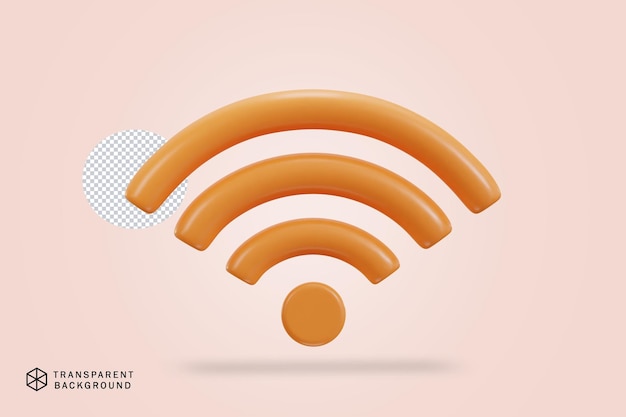 PSD 3d wifi wireless network icon