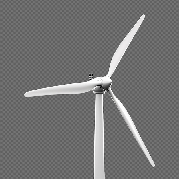 PSD 3d ветровая турбина изолирована на прозрачном фоне