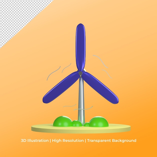 PSD ファームの設計に適した 3 d 風車アイコン オブジェクト