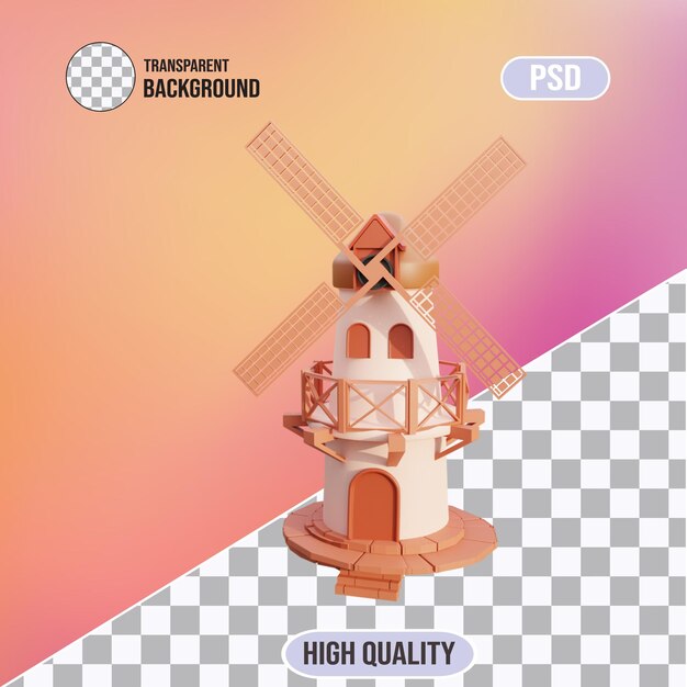 PSD 3d windmill