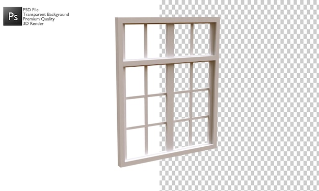 PSD 3d window illustration design