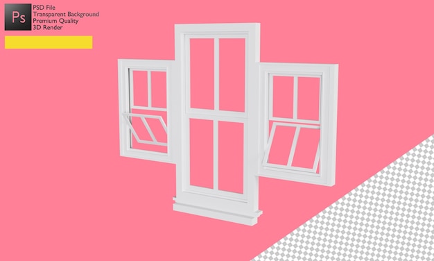 3d window illustration