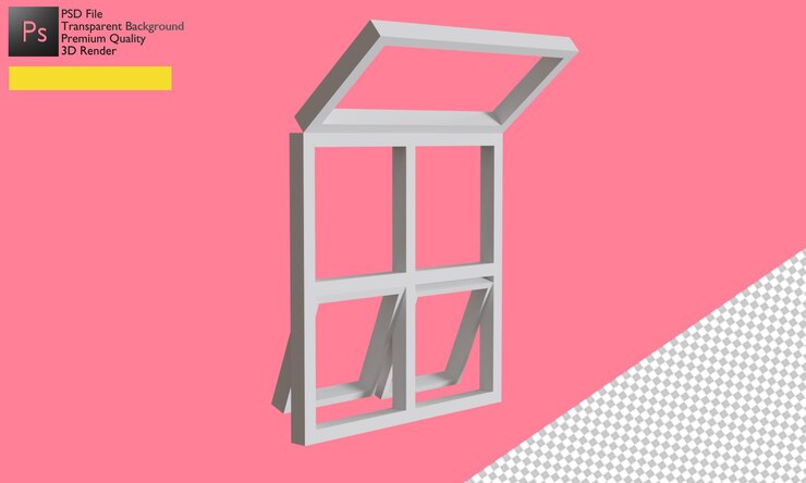 PSD 3d иллюстрация окна