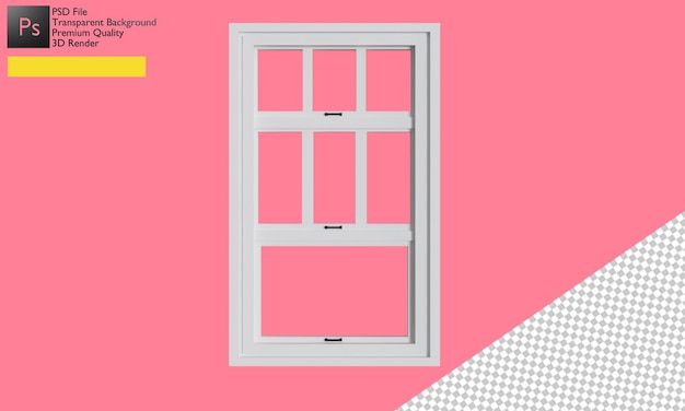 PSD 3d window illustration