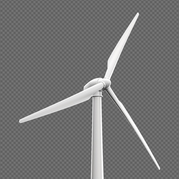 PSD 3d windturbine geïsoleerd op een doorzichtige achtergrond