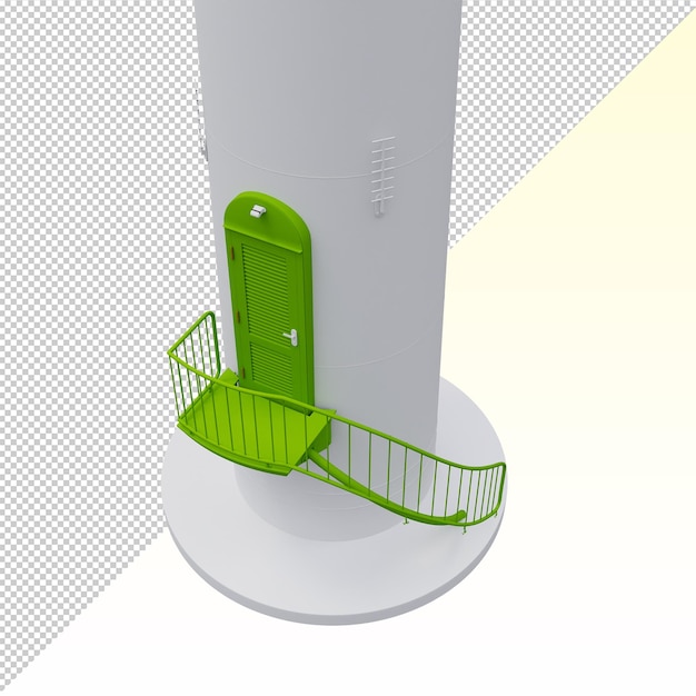 PSD 3d windturbine geïsoleerd