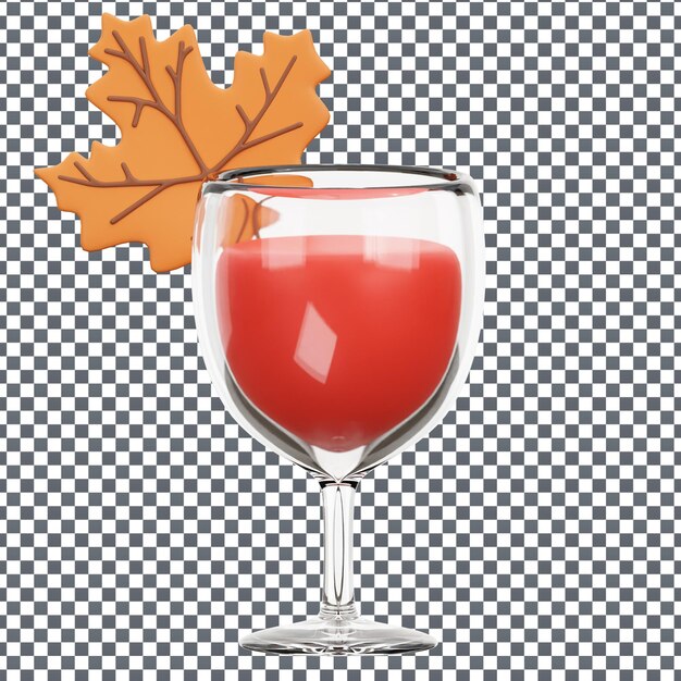 PSD 3d wine in glass illustration