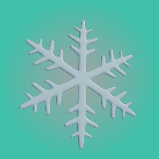 PSD 3d winter snowflake