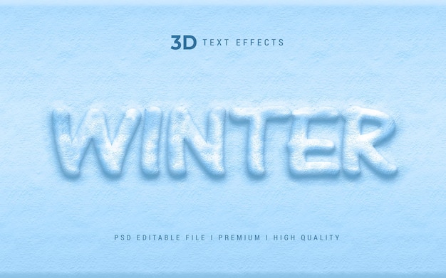 3D-winterteksteffect
