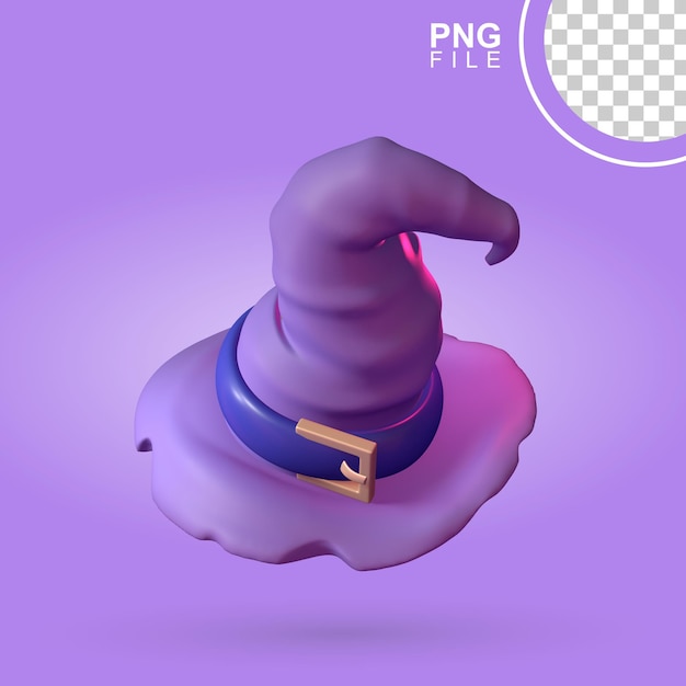 PSD 3d 마녀 모자 아이콘