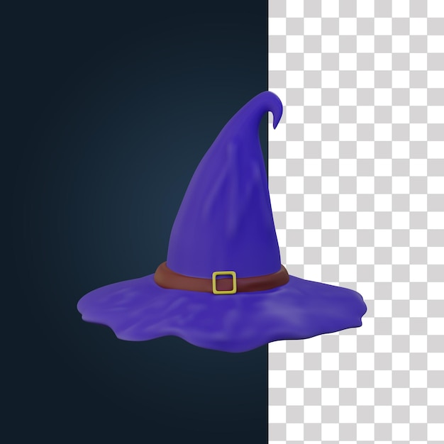 PSD 3d witch hat illustration