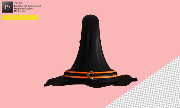 Illustrazione del cappello della strega 3d