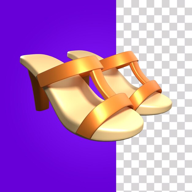 PSD 3d women's sandals illustration