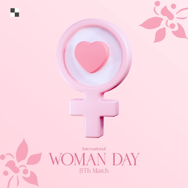 3d womens day banner instagram post template