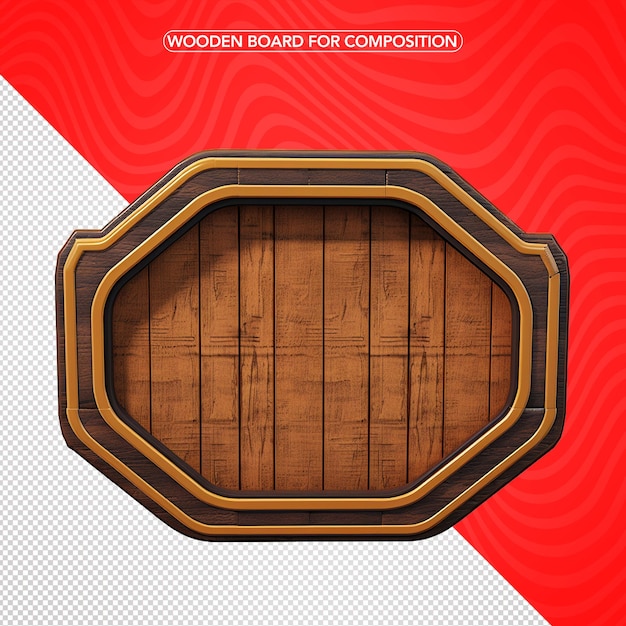 3d wood board no background png