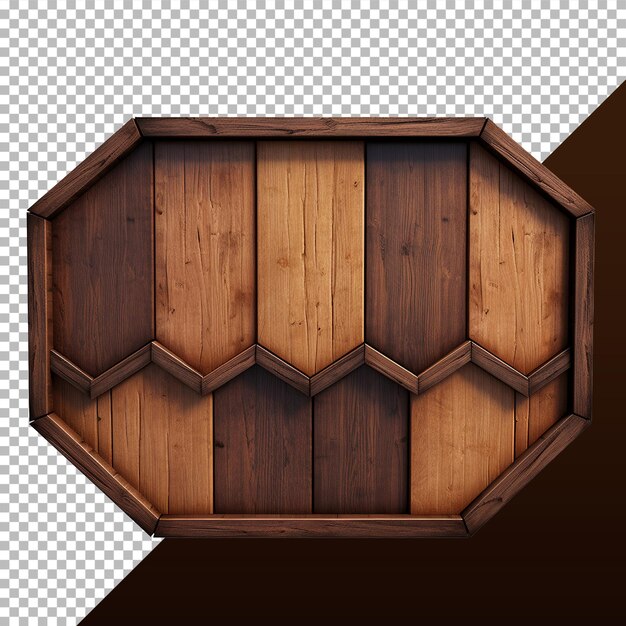 PSD 3d wooden board no background png