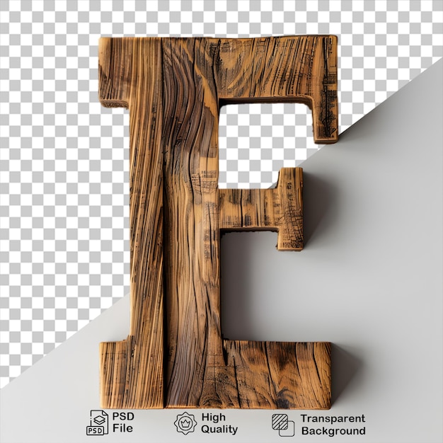 3d lettera in legno e alfabeto png isolato su sfondo trasparente