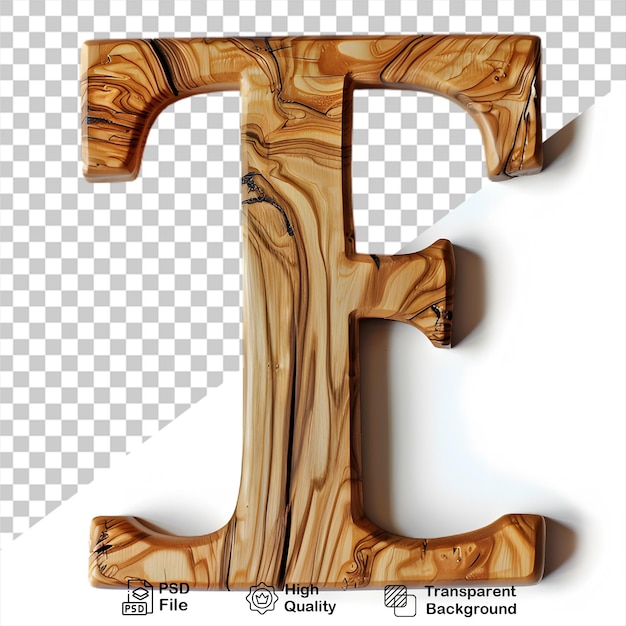 3d lettera in legno e alfabeto png isolato su sfondo trasparente