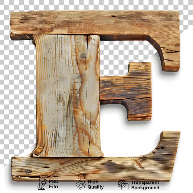 3d lettera in legno e alfabeto png isolato su sfondo trasparente