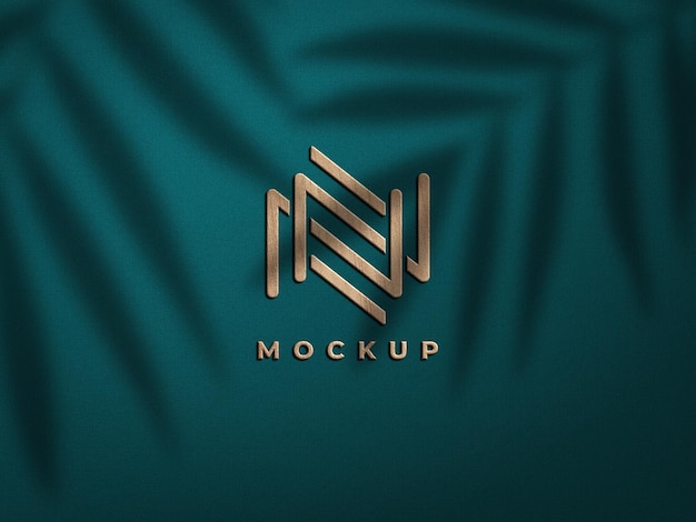 Logo in legno 3d mockup design