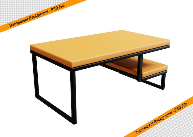 3 d の木製テーブル アイコン分離オブジェクト