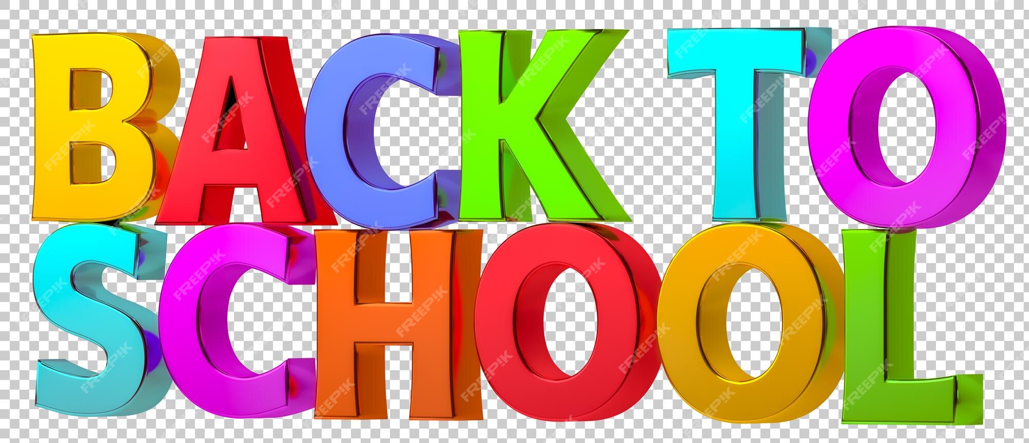 Back School Clipart Transparent Background, Colorful Back To