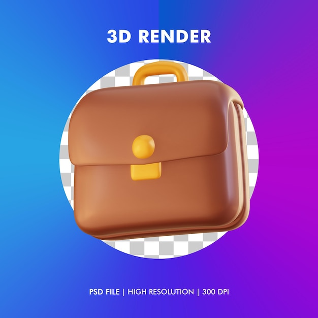 Изолированная иллюстрация 3d workbag