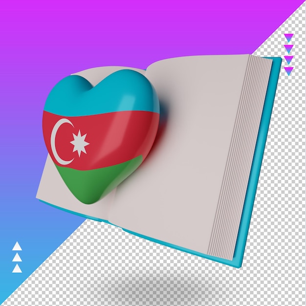 3d giornata mondiale del libro bandiera dell'azerbaigian che rende la vista giusta