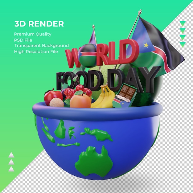 PSD 3d world food day south sudan rendering right view