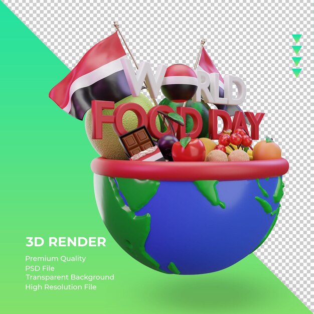 PSD 3d world food day yemen rendering left view