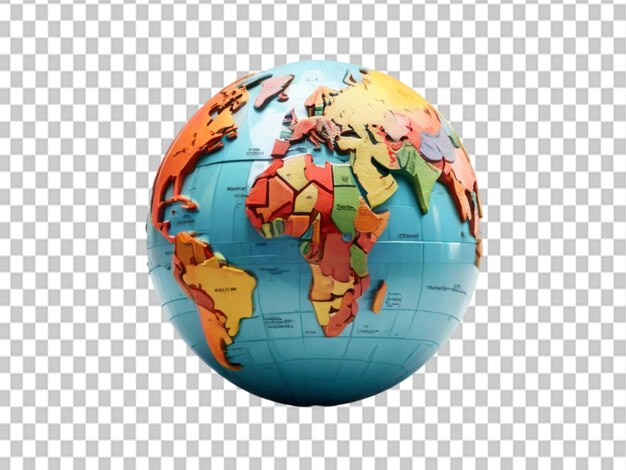 3d of world globe on object background