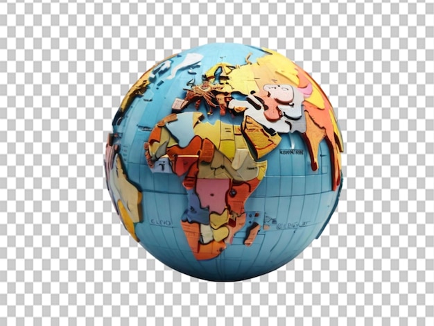 3d of world globe on object background