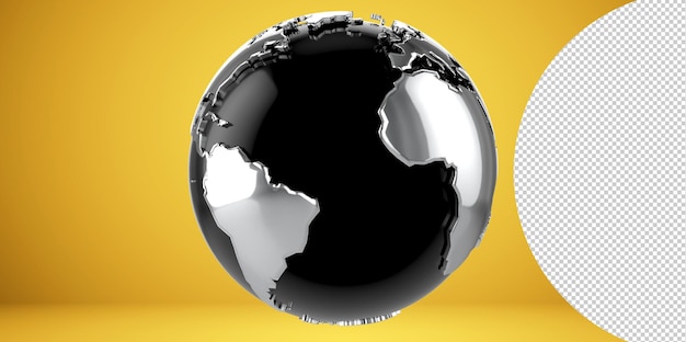 3d world map globe transparent png