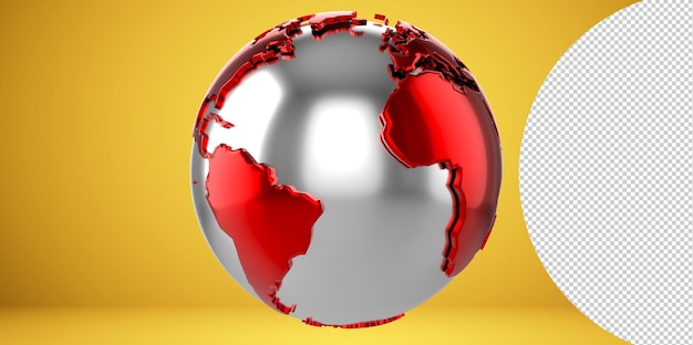 3d world map globe transparent png