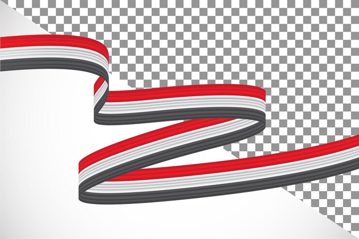 PSD 3d wstążka flagi egiptu-6