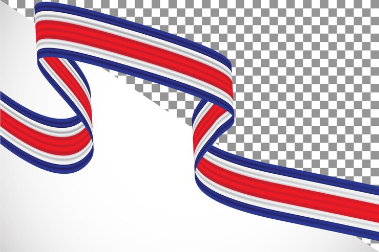 PSD 3d wstążka flagi kostaryki-5