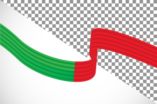 PSD 3d wstążka flagi portugalii32