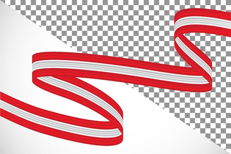 PSD 3d wstążka z flagą austrii-8